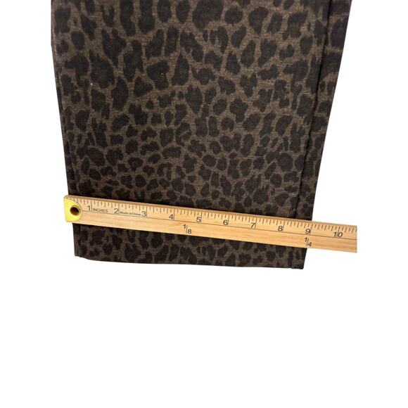 NY & Co Leopard Ponte Boot Cut Pant Stretch Large Petite - Picture 6 of 11